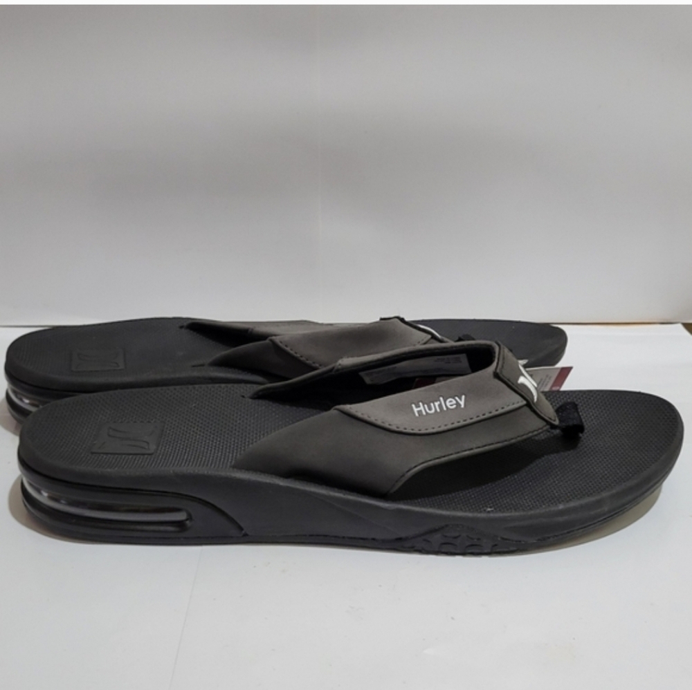 Hurley Men's Bubble Cushion Heel Surf Comfort Flip Flops - Picture 5 of 6